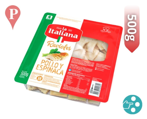 ravioles la italiana 500g pollo y espinaca