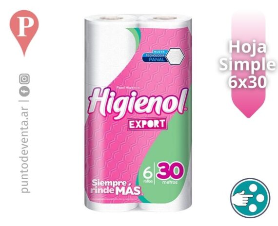 Papel Higienico Higienol Export 6x30