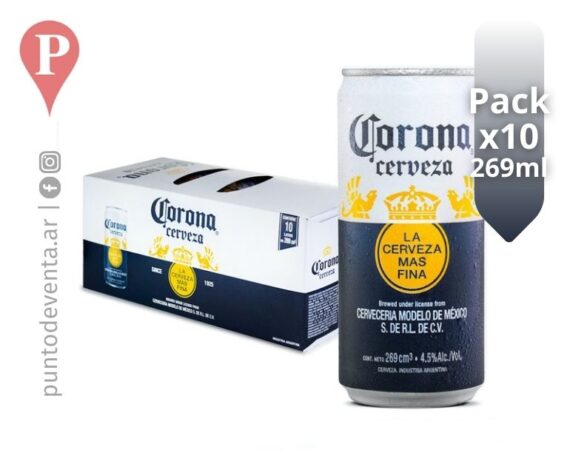 Cerveza Corona Lata 269ml Pack x10