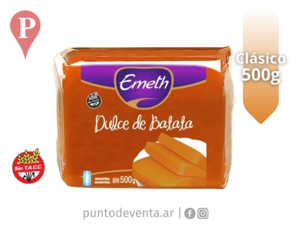 Dulce de Batata Clásico Emeth 500g