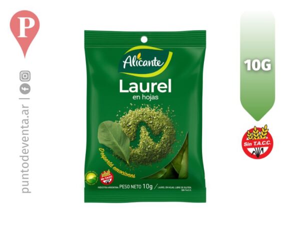 Laurel en Hojas Alicante 10g - puntodeventa.ar