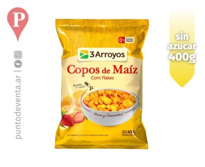 Cereal Copos de Maiz Sin Azucar 3 Arroyos 400g - pountodeventa.ar