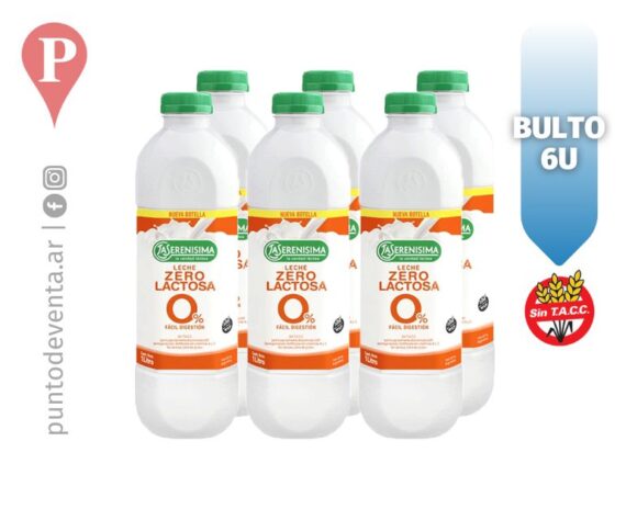 Leche Larga Vida Serenisima Zero Lactosa Bot Bulto x 6u - puntodeventa.ar