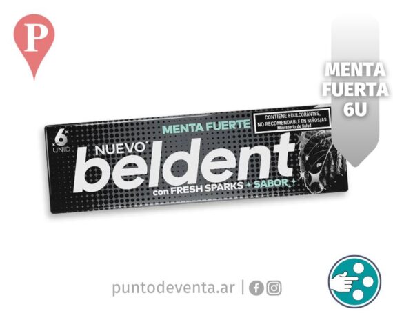 Chicle Tableta Beldent Menta Fuerte 6u - puntodeventa.ar