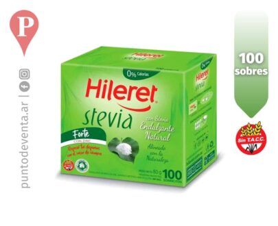 Edulcorante Hileret Stevia en Sobre x 100u - puntodeventa.ar