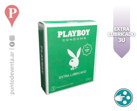 Preservativos Playboy Extra Lubricado x3 - puntodeventa.ar