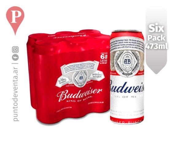 Cerveza Budweiser 473ml x6 - puntodeventa.ar