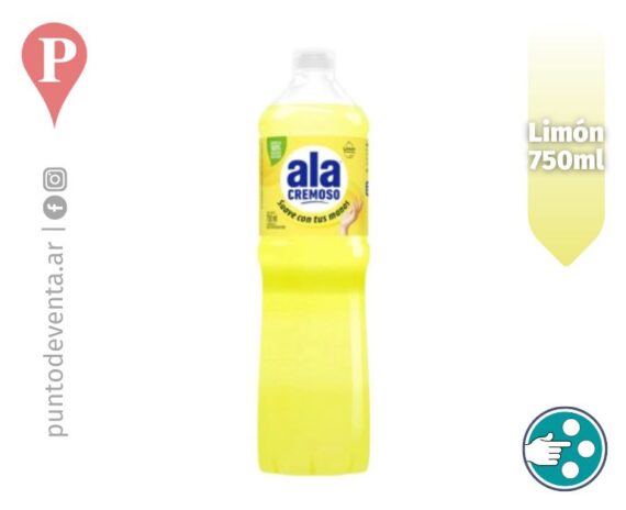 Detergente Ala Cremoso Limon 750ml - puntodeventa.ar