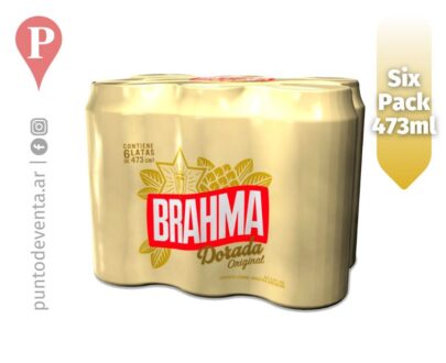 Cerveza Brahma Dorada 473ml x6 - puntodeventa.ar