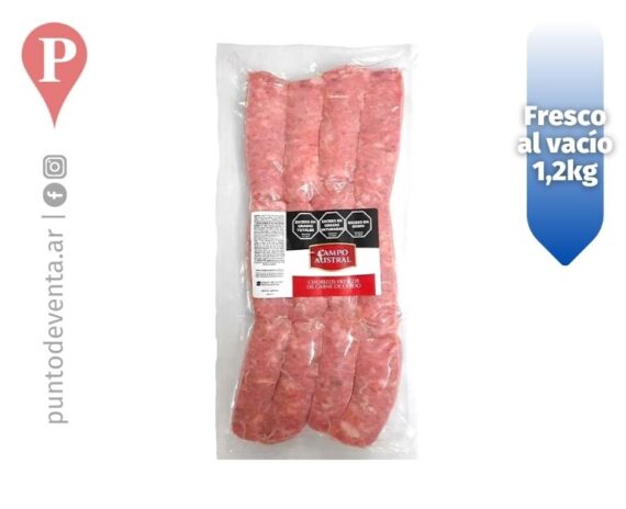 Chorizos Frescos de Cerdo Campo Austral 1,2kg - puntodeventa.ar