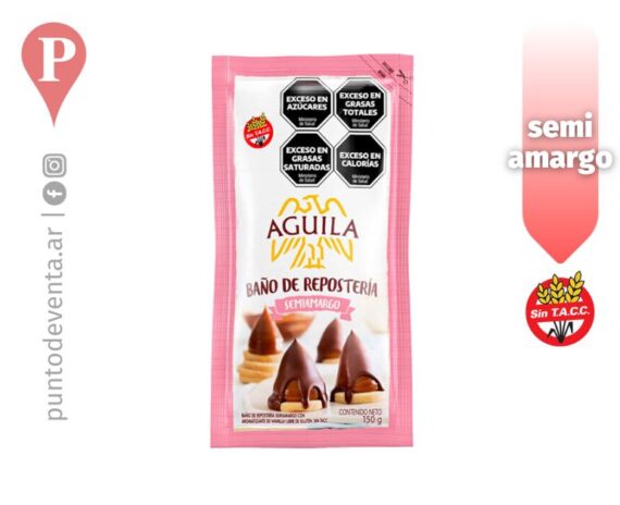 Chocolate de Baño de Repostería Semi Amargo Aguila 150g - puntodeventa.ar