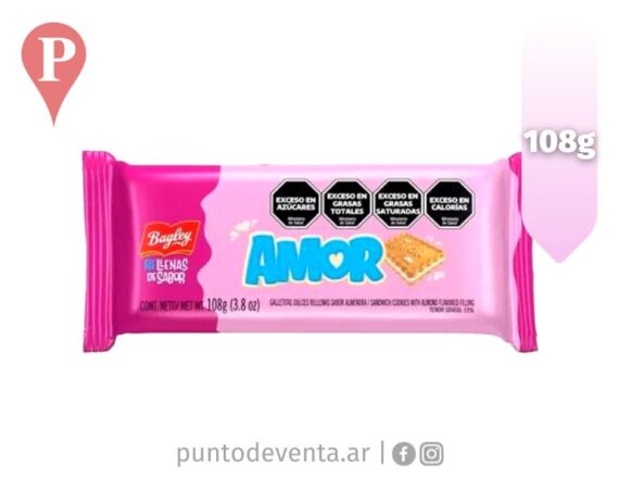 Galletitas Rellenas Amor 108g - puntodeventa.ar