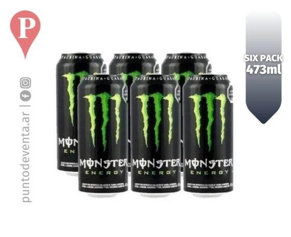 Energizante Monster Energy Green 473ml x6 - puntodeventa.ar