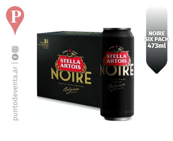 Cerveza Stella Noir Lata 473ml x6 - puntodeventa.ar