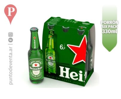 Cerveza Heineken Porron 330ml x6 - puntodeventa.ar