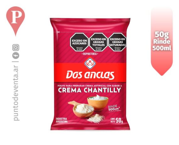 Crema Chantilly Dos Anclas 50g - puntodeventa.ar